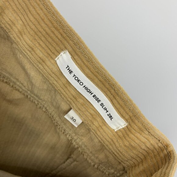 Aritzia Denim Forum Jeans Corduroy Yoko High Rise Slim Cords Pant - Picture 8 of 15